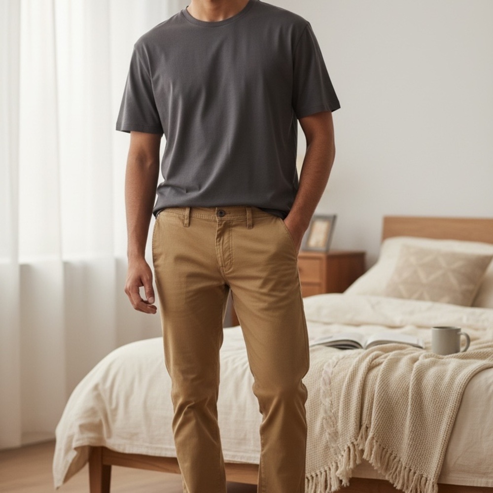 AG Adriano Goldschmied Men's Relaxed Jeans in Tan